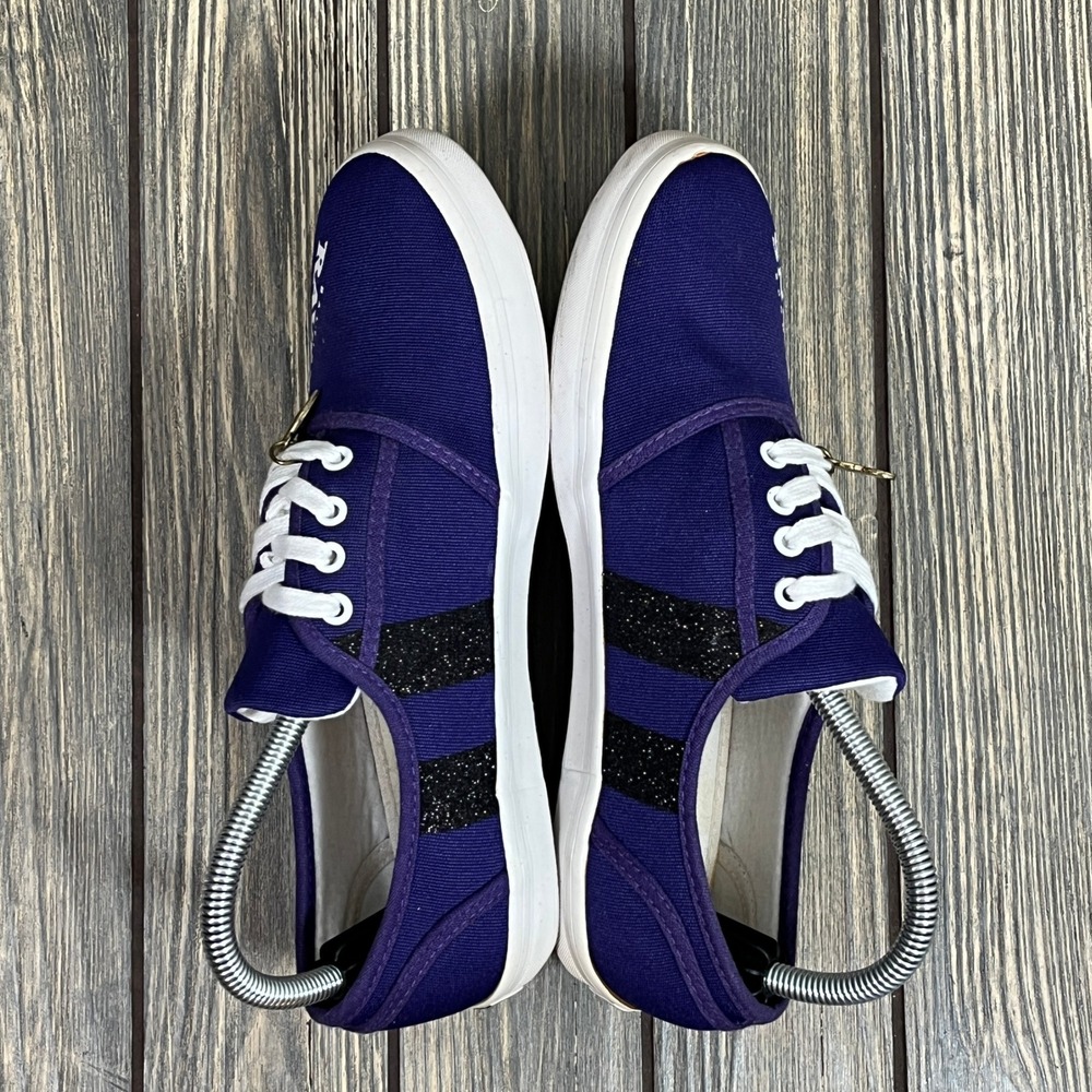 Bradford Exchange Baltimore Ravens Sneakers Womens 8 Purple Canvas Glitter NFL‎ - Picture 5 of 10